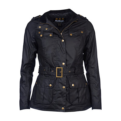 Barbour International Goldwing Waxed Jacket, Black